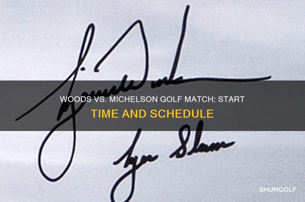 what time is the woods v michelson golf