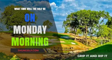 Monday Morning Golf Tee Times: When to Tune In