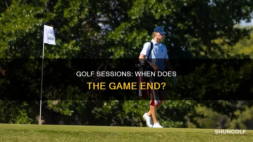 what timw does the golf end