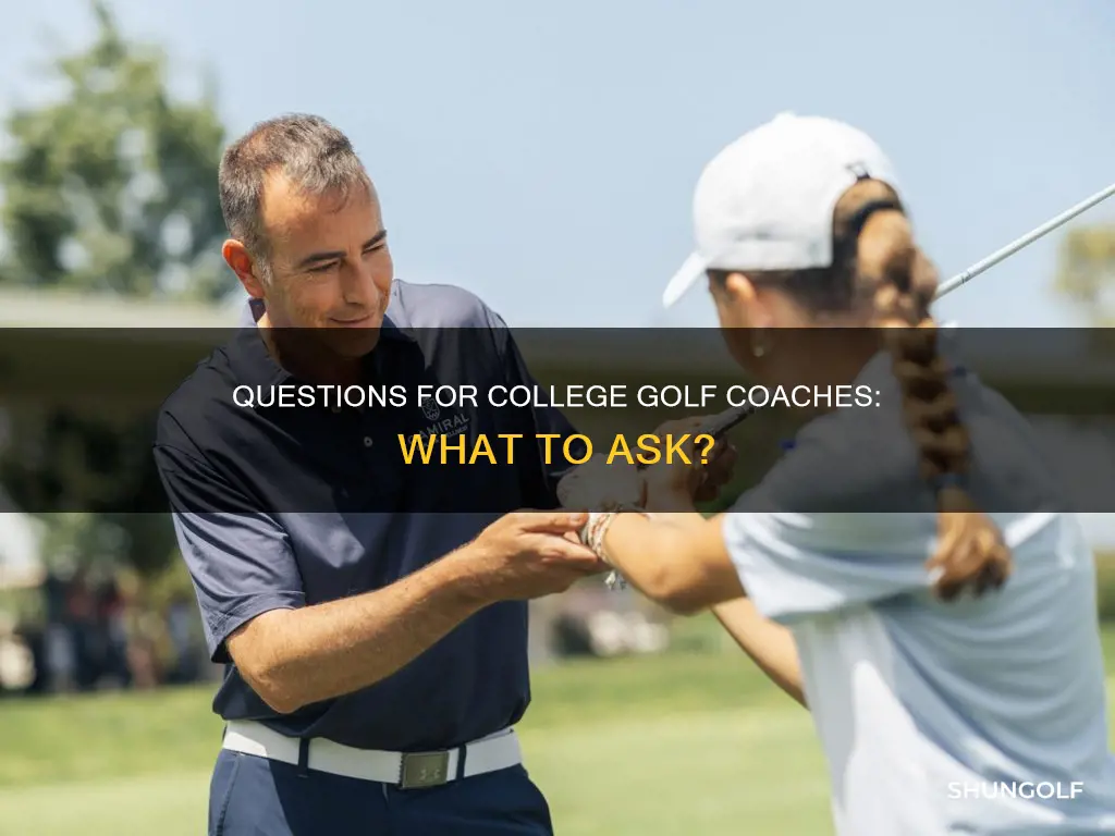 what to ask college golf coaches