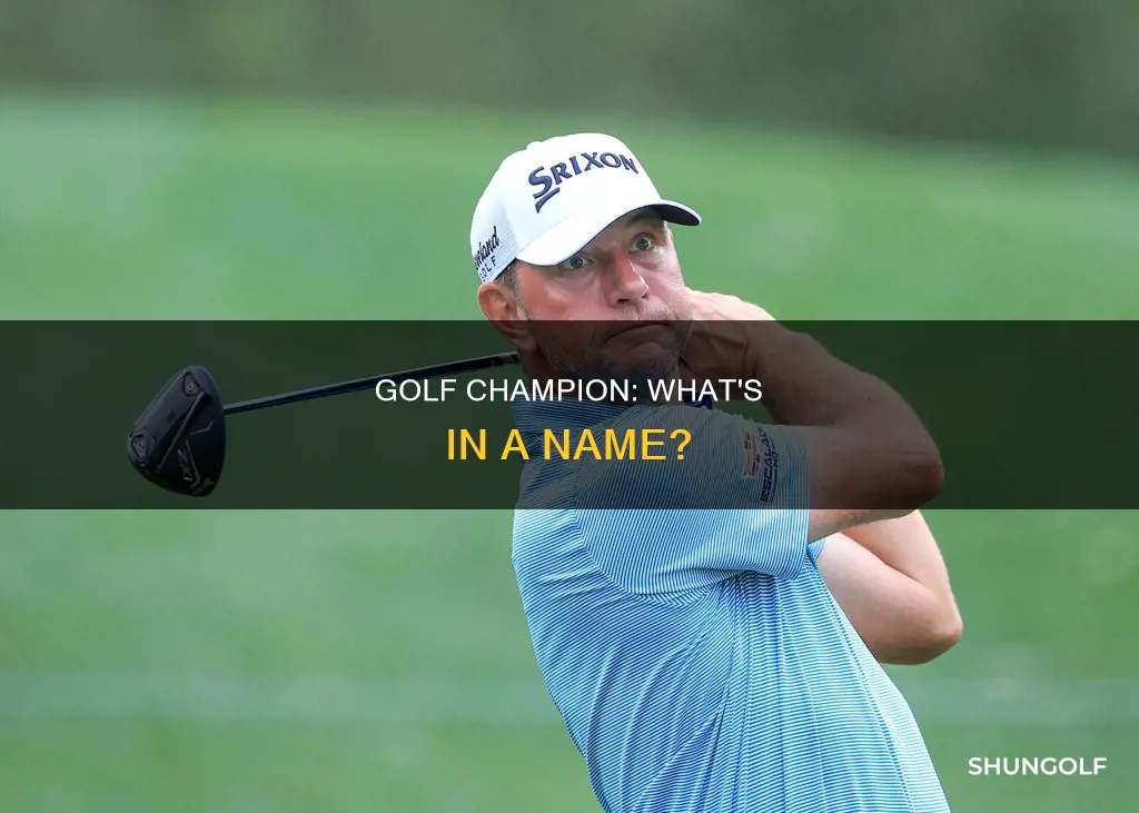 what to call a golf champion