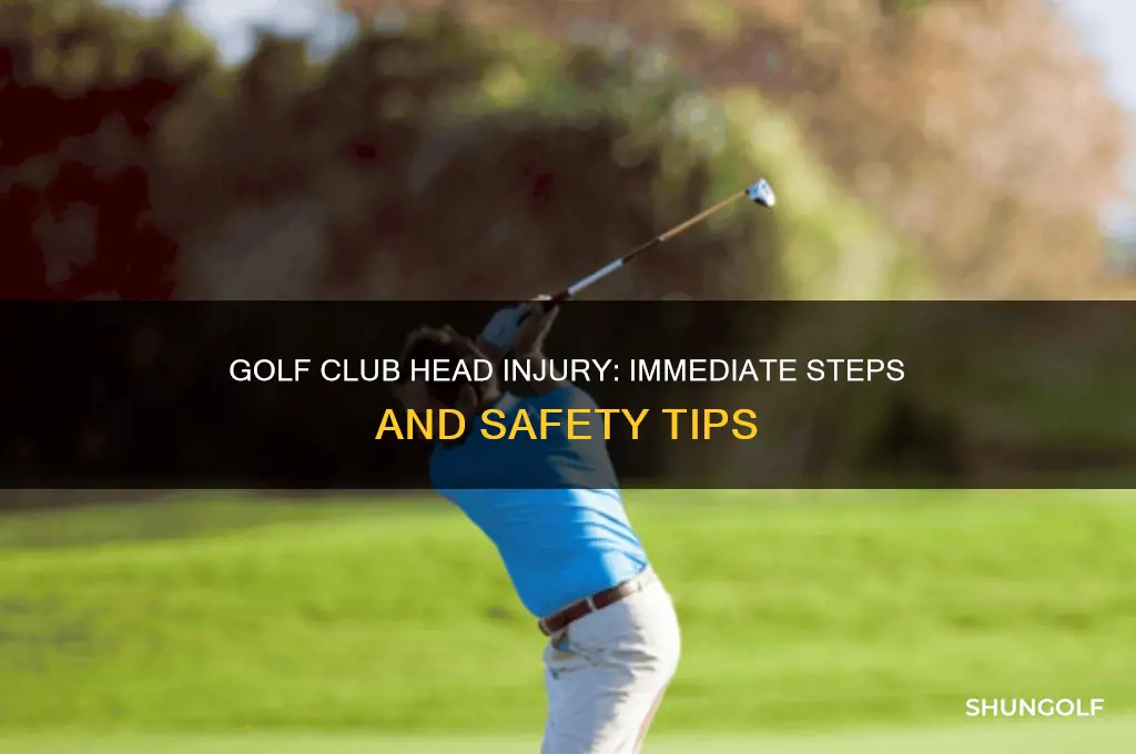 what to do if hit in head with golf club