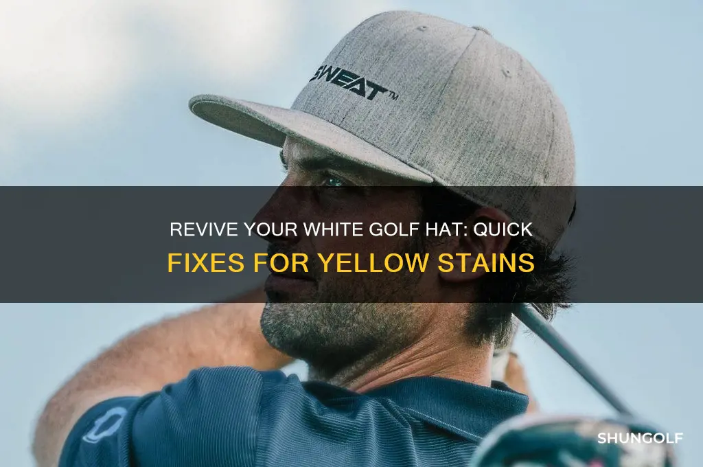 what to do when white golf hat turns yellow