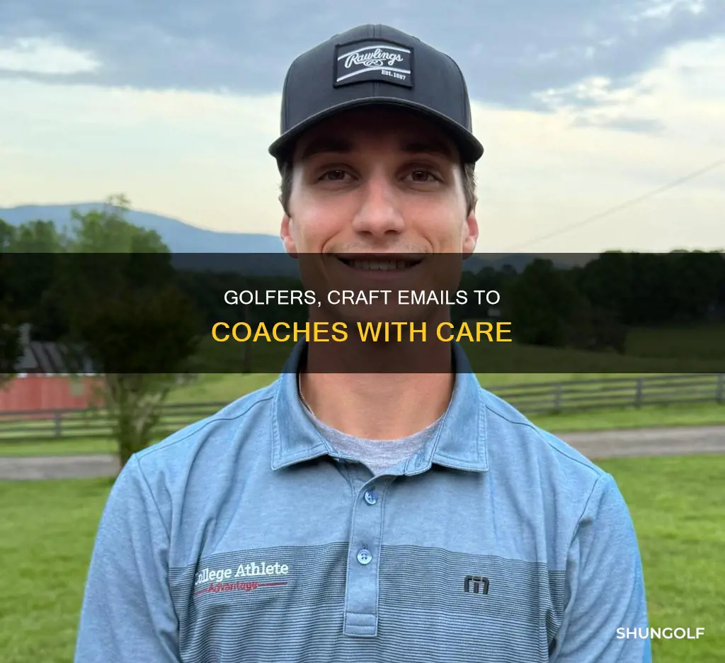 what to email golf coaches