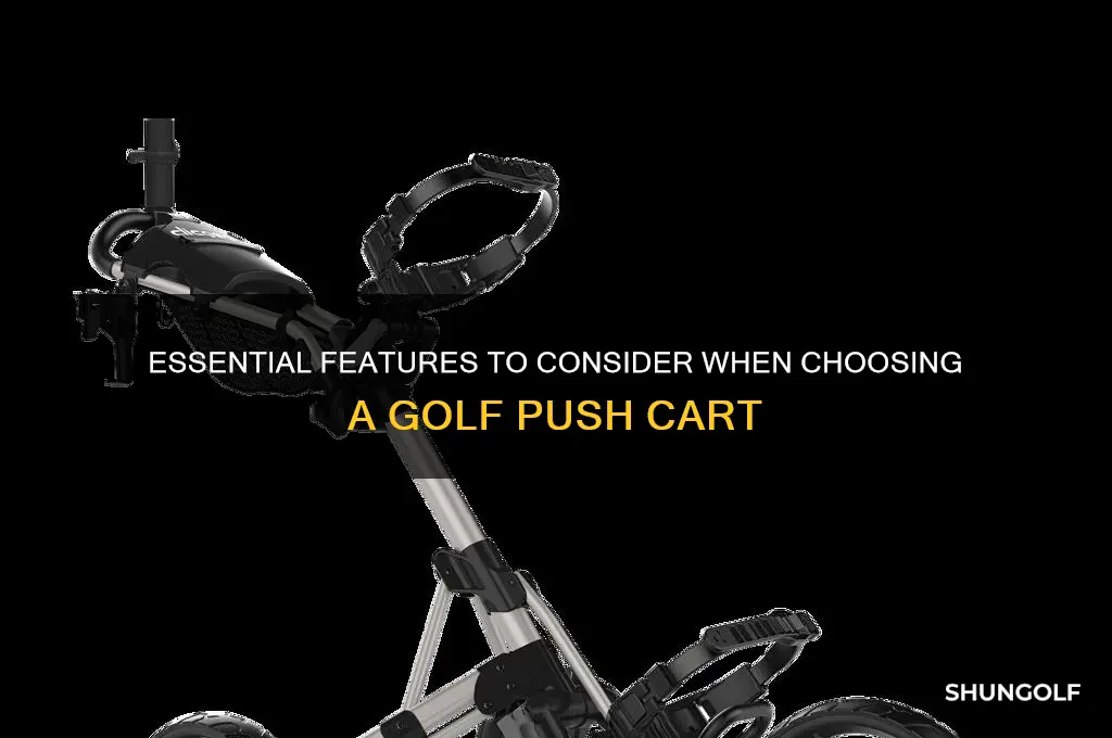 what to look for in a golf push cart
