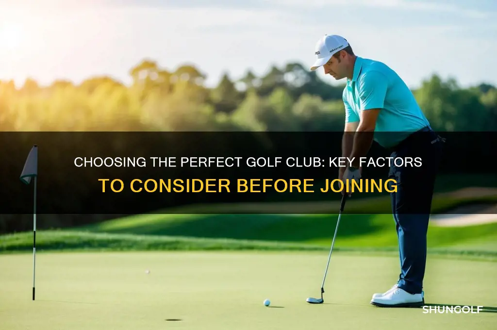 what to look when joining a good golf club