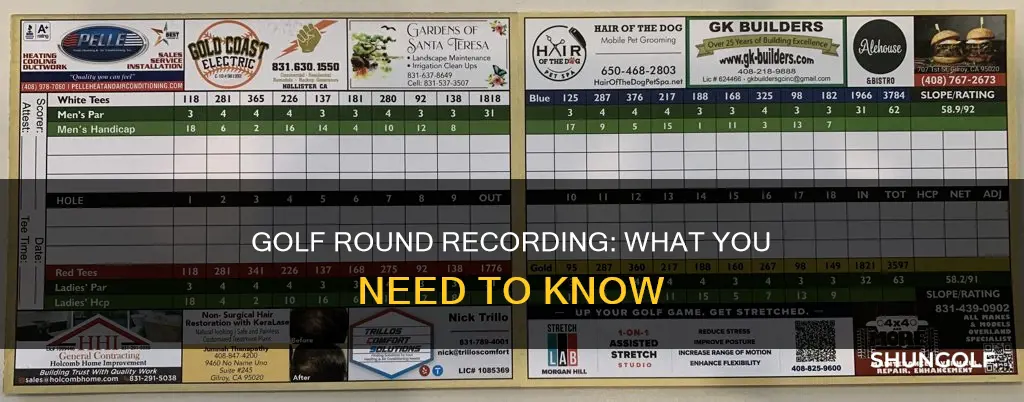 what to record round of golf