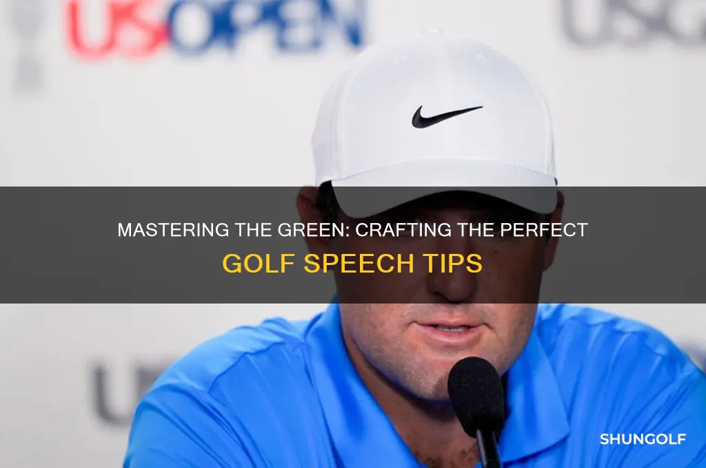 what to say in a golf speech