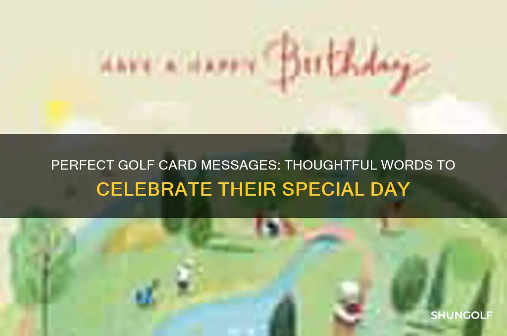 what to say on a golfer