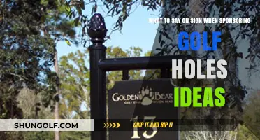 Creative Golf Hole Sponsorship Sign Ideas: What to Say and How