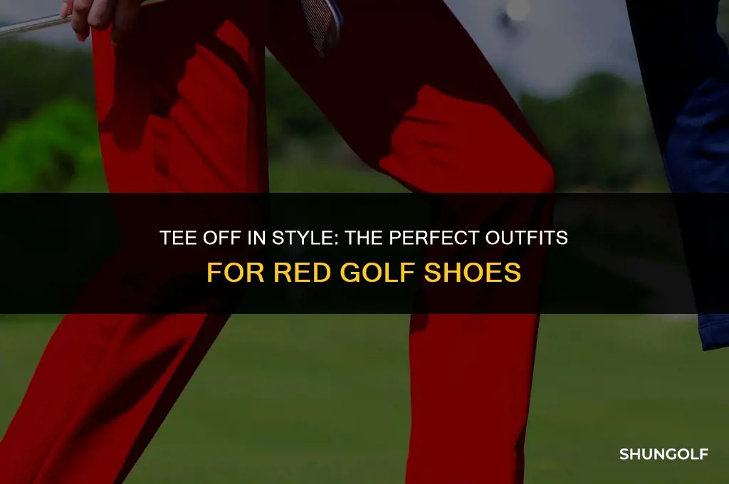 what to wear with red golf shoes