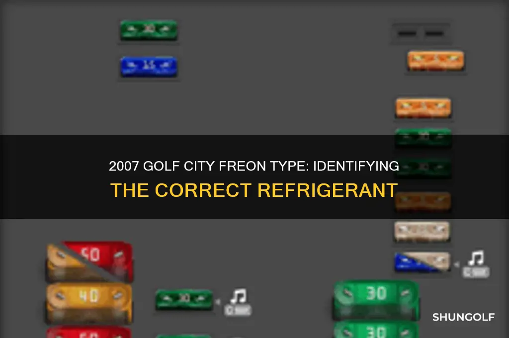 what type of freon in a 2007 golf citi