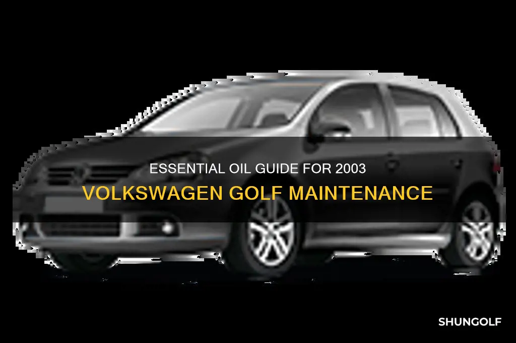 what type of oil does a 03 volkswagon golf take
