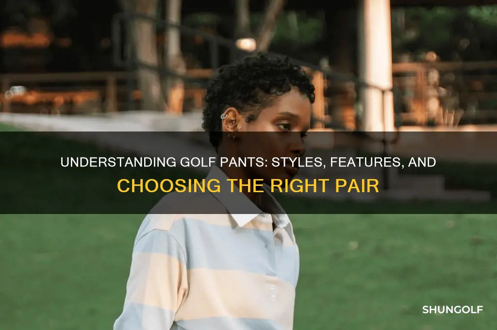 what type of pants are golf pants