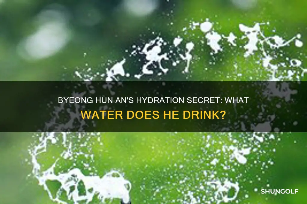 what type of water does golfer byeong hun an drink