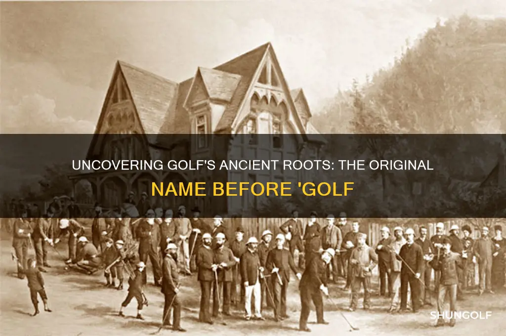 what was golf originally called when it first originated