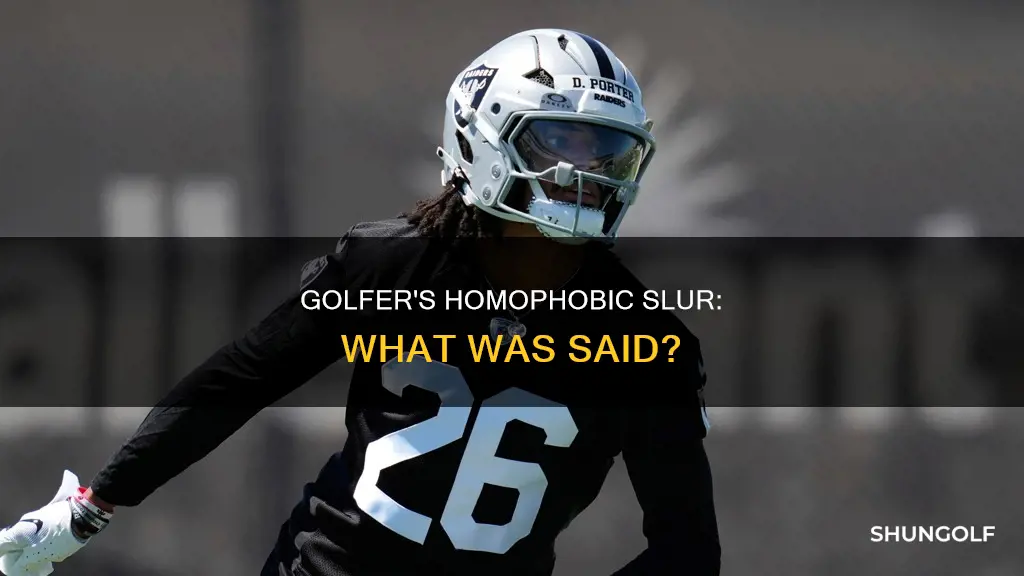 what was homophobic slur by golfer