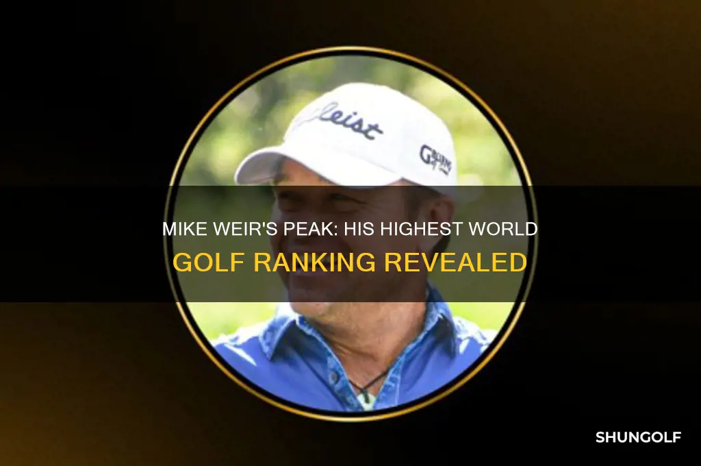 what was mike weir highest world ranking in golf