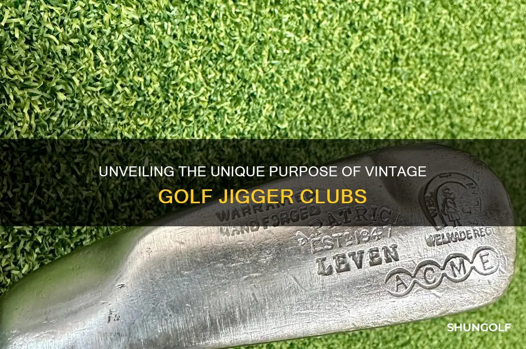 what was purpose of vintage golf jigger club