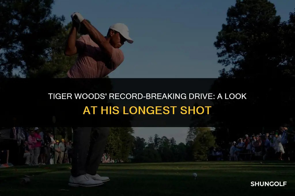 what was the farthest drive in golf by tiger woods