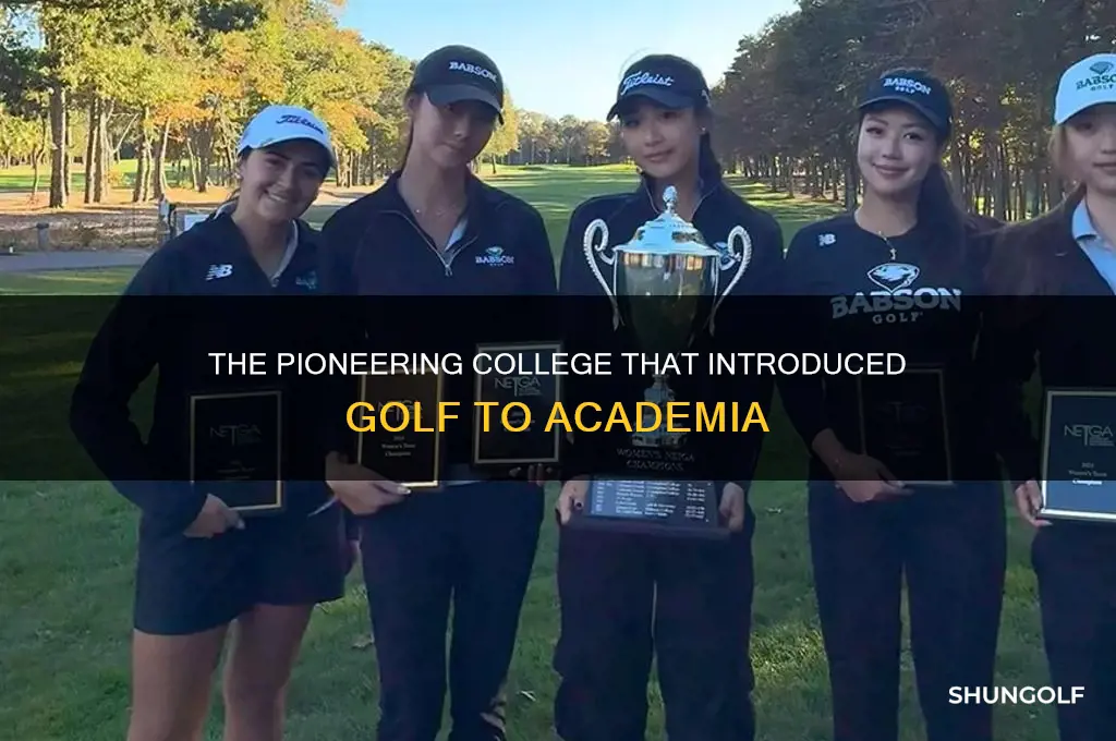 what was the first college to include golf