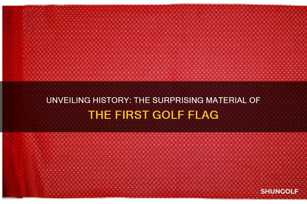 what was the first golf flag made of
