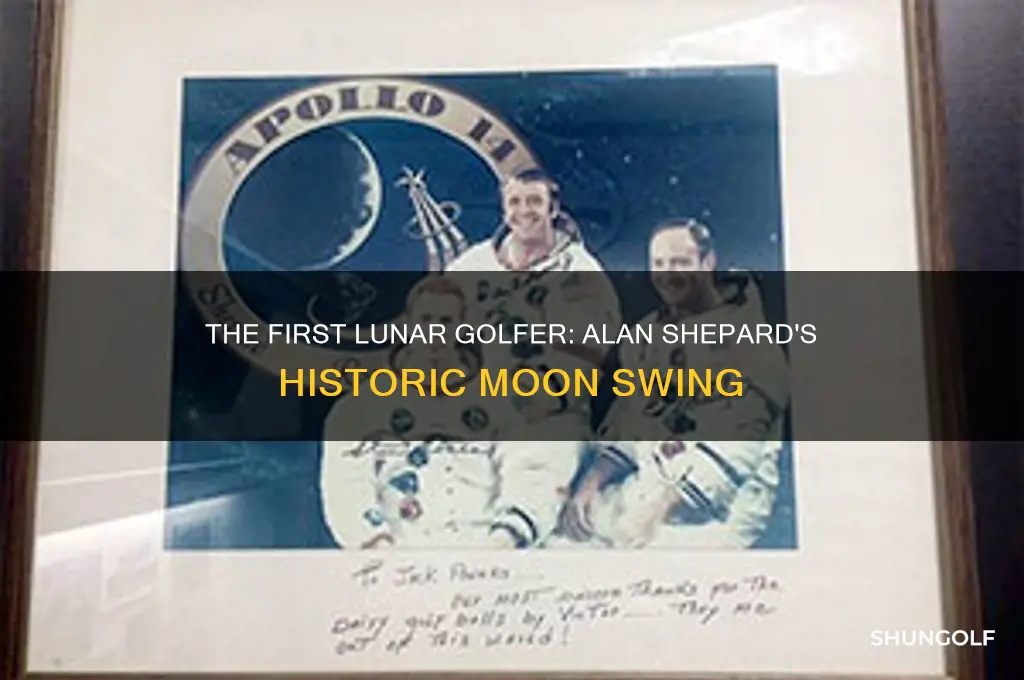 what was the fist man to golf on moon