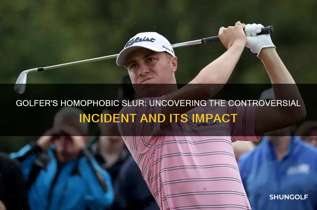what was the homophobic slur by golfer