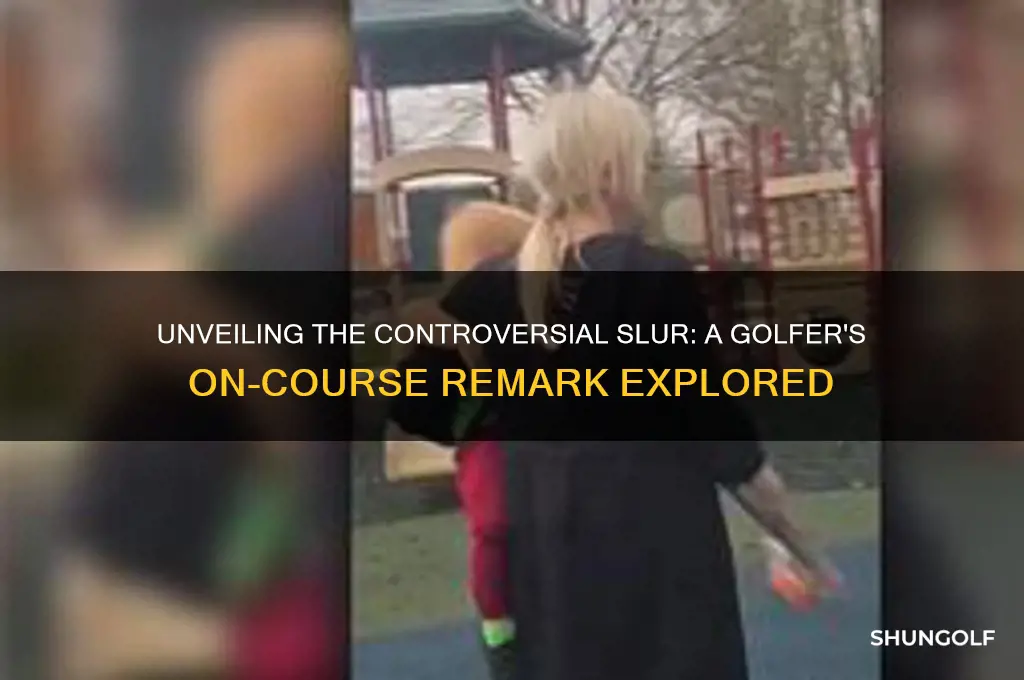 what was the slur the golfer said