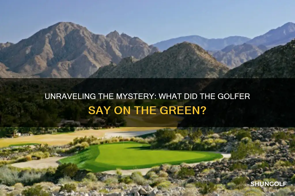what was the word the golfer said