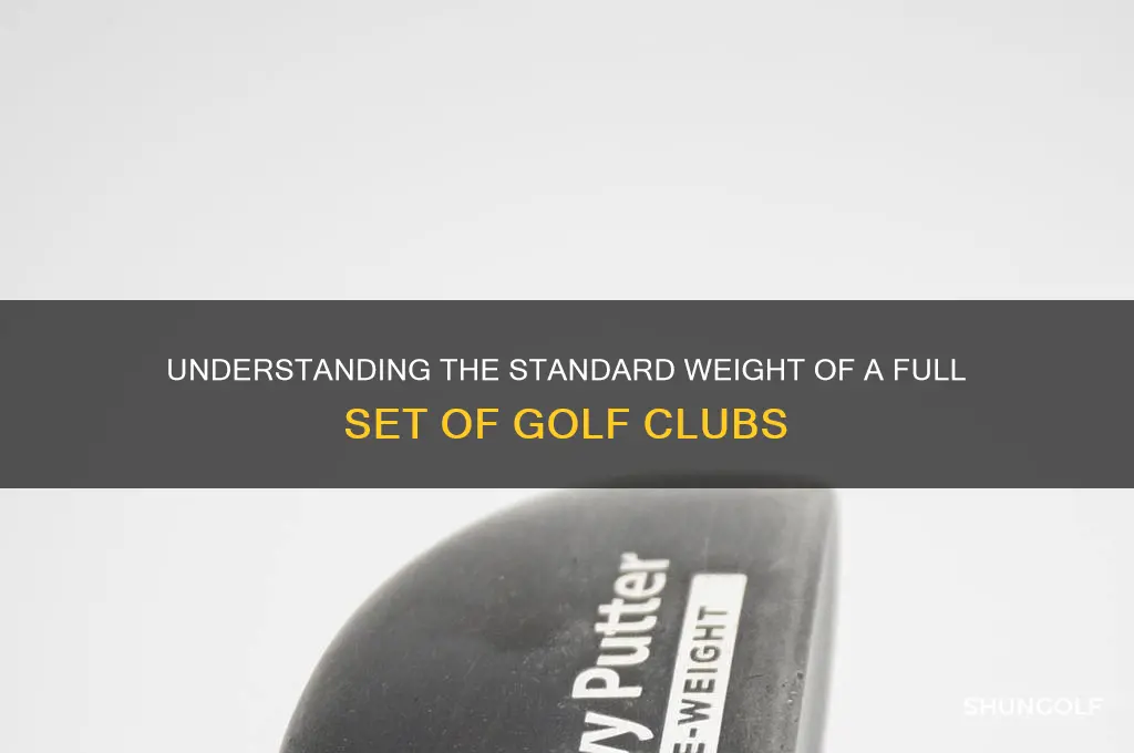 what weight is a set of golf clubs