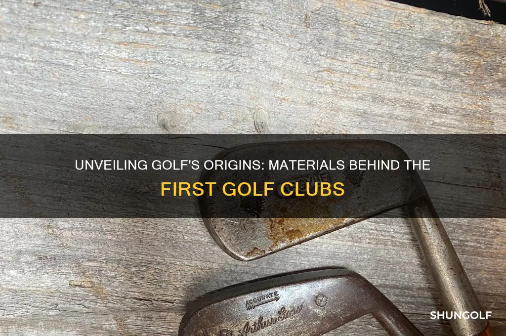 what were the first golf clubs made of