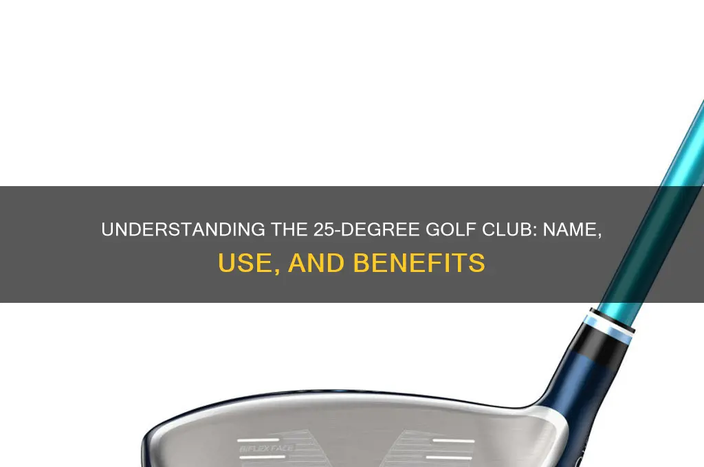 what would a 25 degree golf club be called