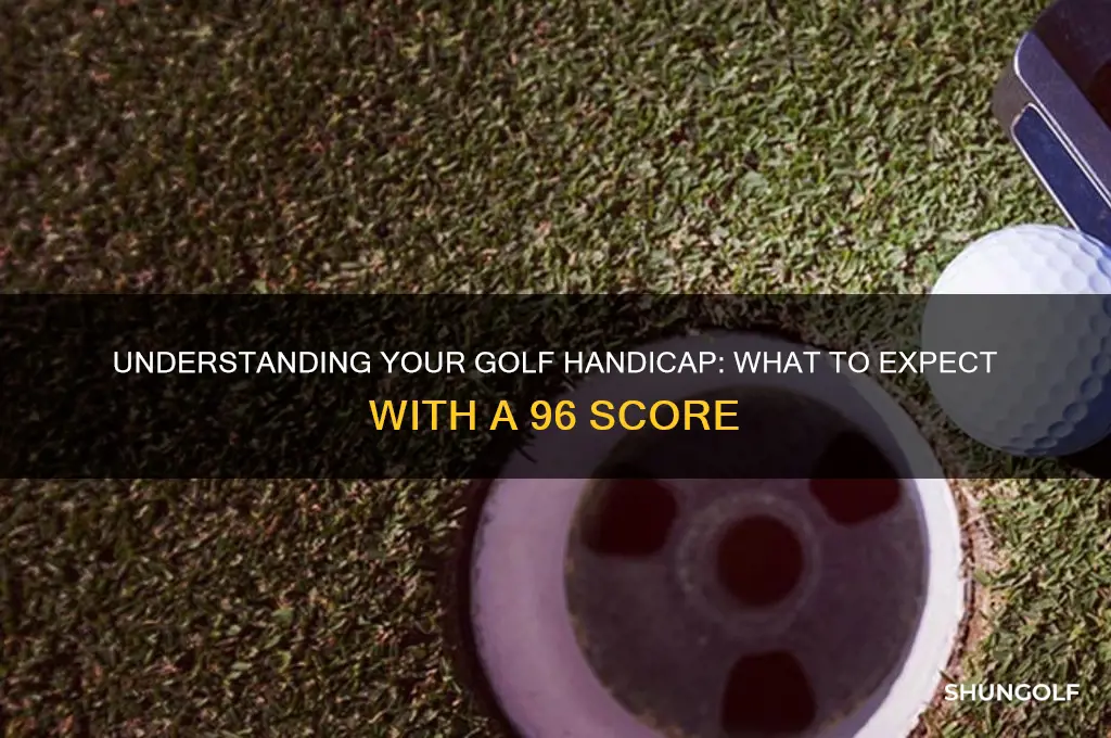 what would a golf handicap be for a 96