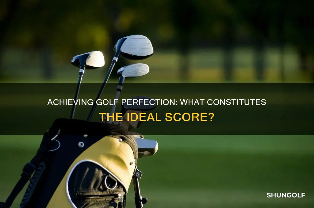what would be a perfect golf score
