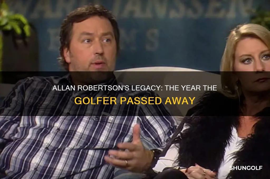 what year did allan robertson golfer die