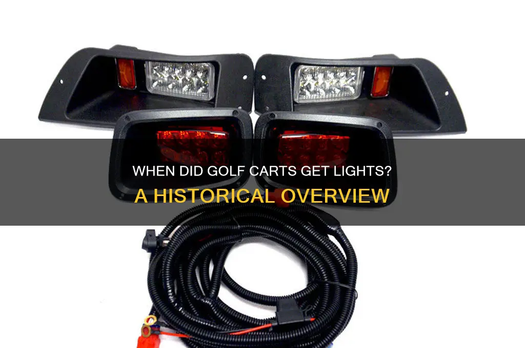 what year did club golf carts come with lights