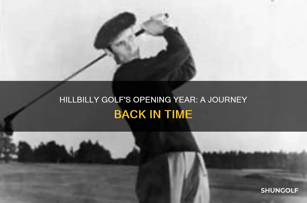 what year did hillbilly golf open