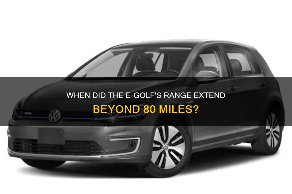 what year did the e-golf