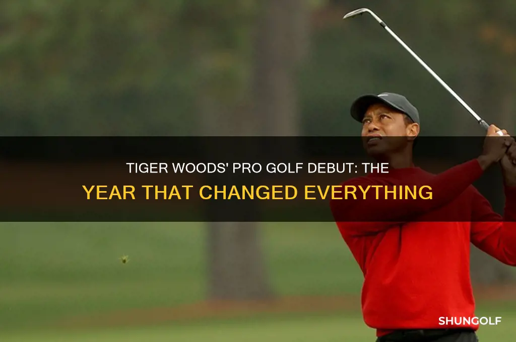 what year did tiger woods became a pro golfer
