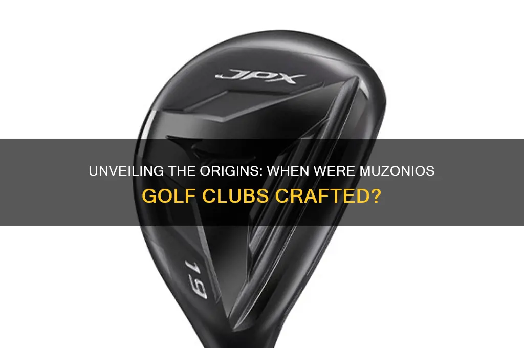 what year were muzonios golf clubs made