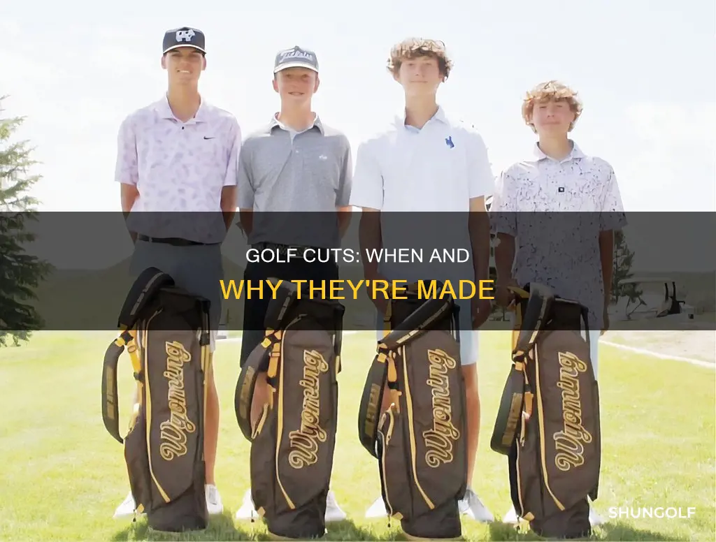 when are cuts made in golf