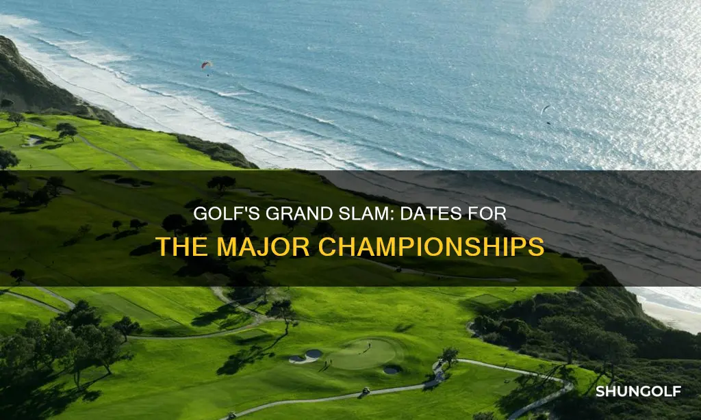 when are the golf major championships