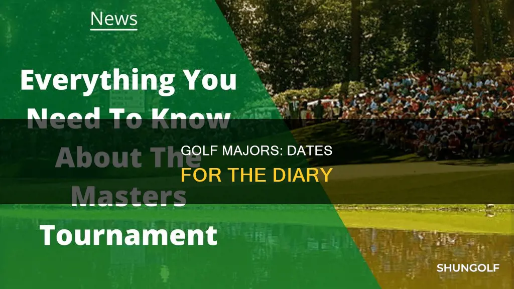 when are the majors in golf