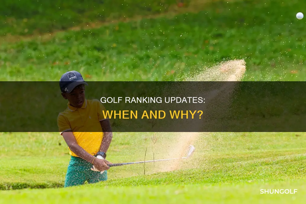 when are world golf rankings updated