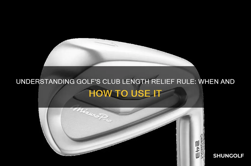 when can you take a club length in golf