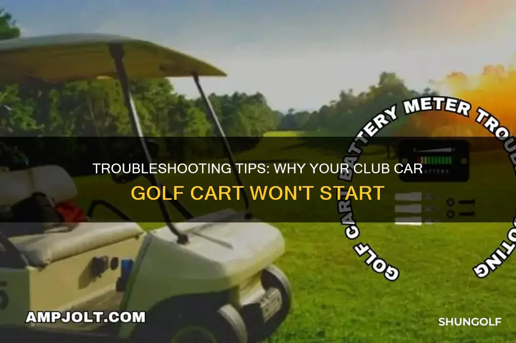 when club car golf cart will not start