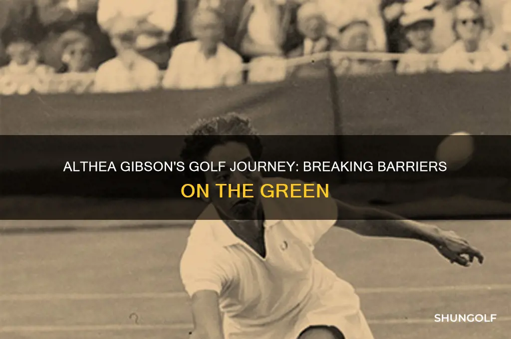 when did althea gibson play golf