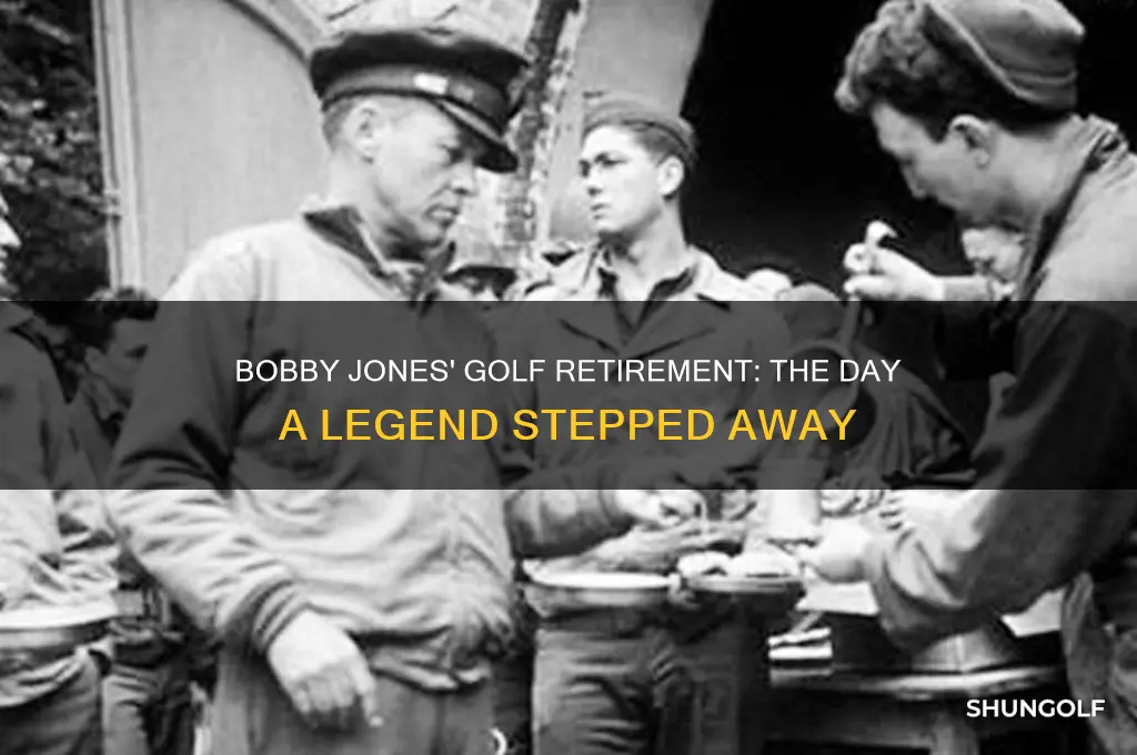 when did bobby jones retire from golf