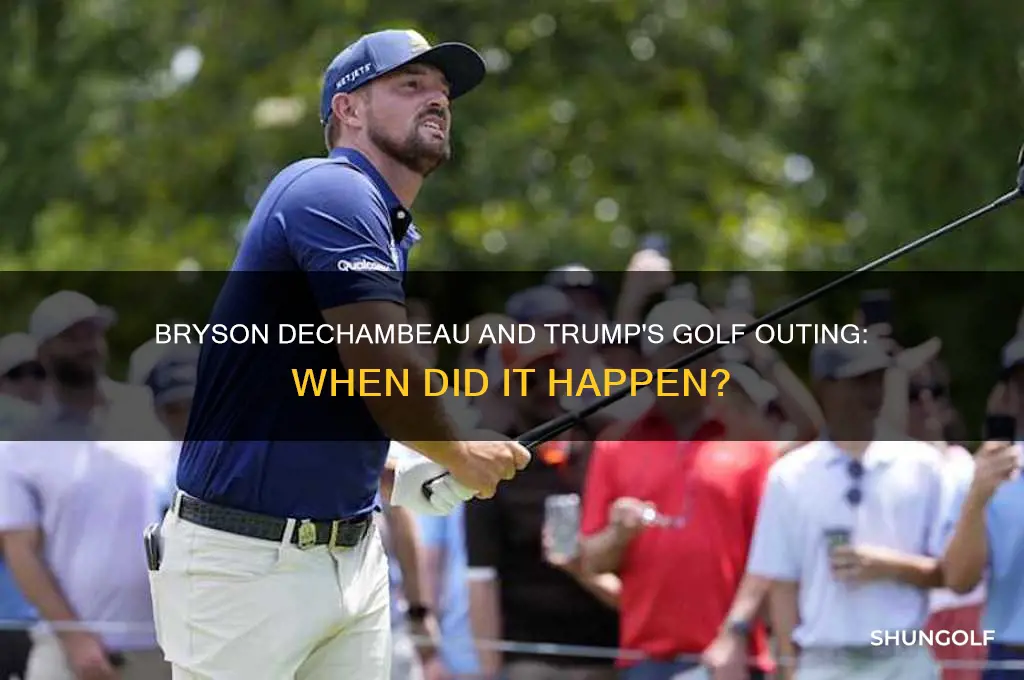 when did bryson dechambeau golf with trump